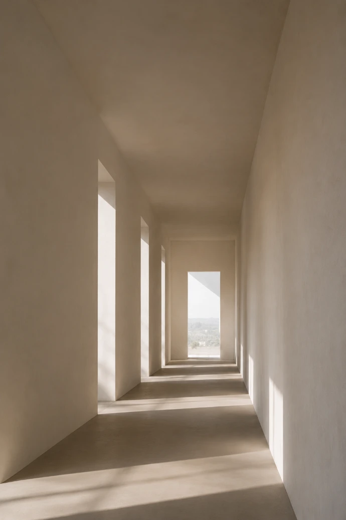 Une couloir illuminé par le soleil Une couloir illuminé par le soleil